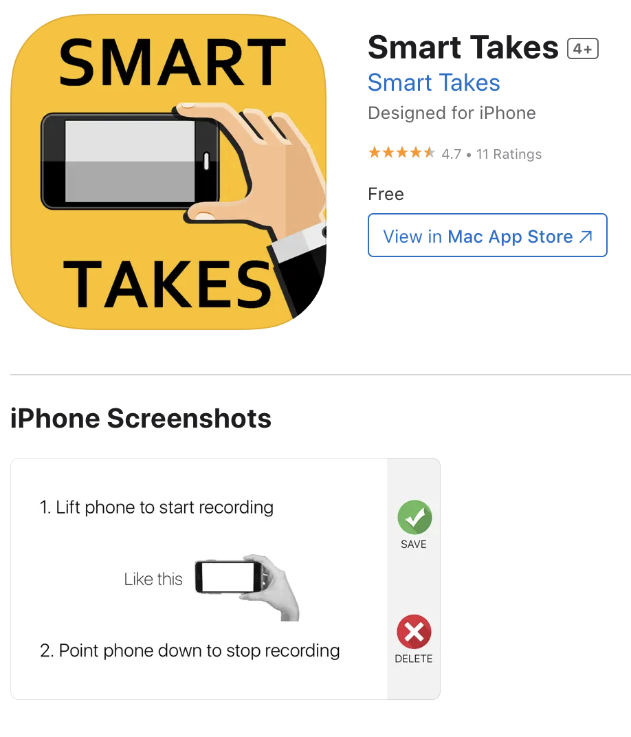 Smart Takes Screenshot